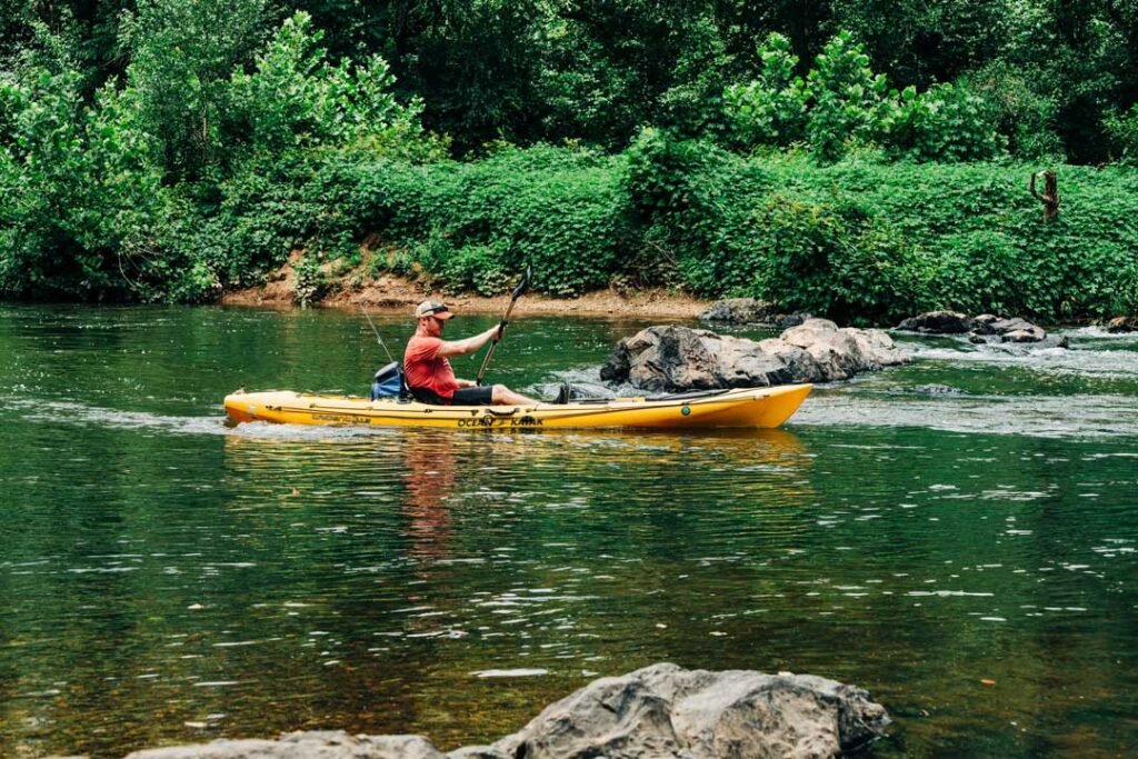Kayaking the river