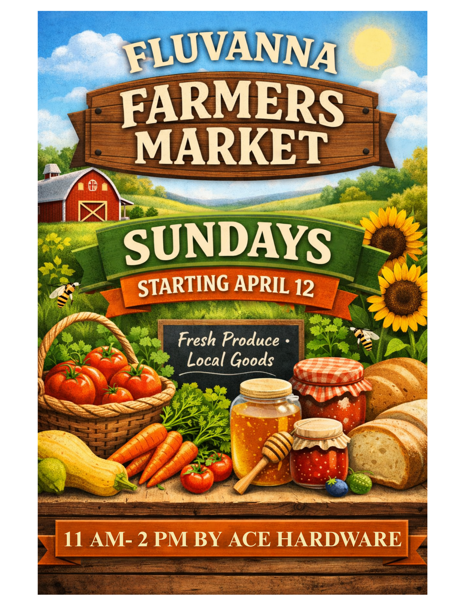 Fluvaana Farmers Market Infograpphic